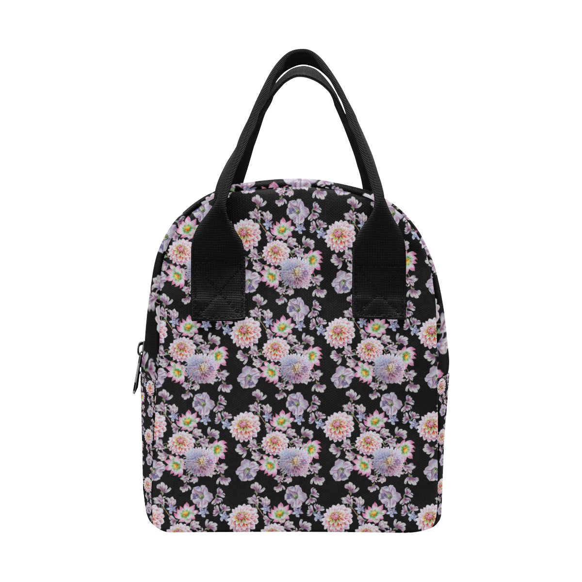 Dahlia Pattern Print Design DH012 Insulated Lunch Bag