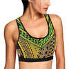 Polynesian Tribal Color Sports Bra