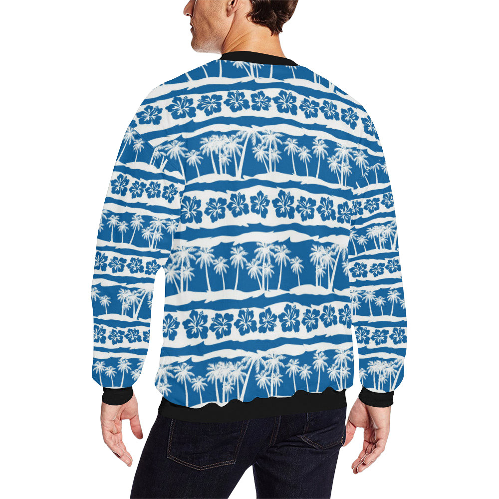 Hawaiian Themed Pattern Print Design H021 Men Long Sleeve Sweatshirt