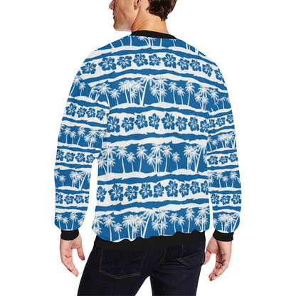 Hawaiian Themed Pattern Print Design H021 Men Long Sleeve Sweatshirt