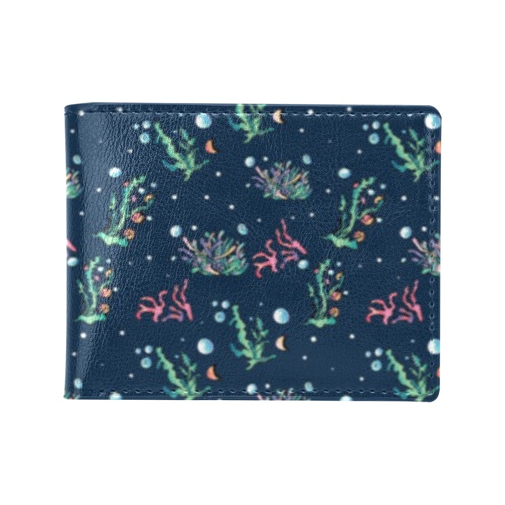 Seaweed Print Design LKS306 Men's ID Card Wallet