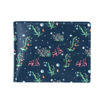 Seaweed Print Design LKS306 Men's ID Card Wallet