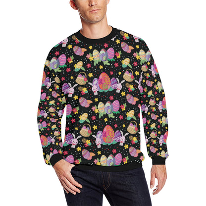 Easter Eggs Pattern Print Design RB06 Men Long Sleeve Sweatshirt