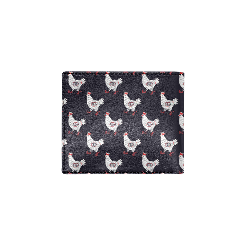 Chicken Pattern Print Design 03 Men's ID Card Wallet