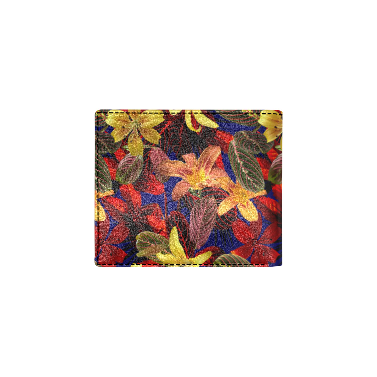 Lily Pattern Print Design LY014 Men's ID Card Wallet