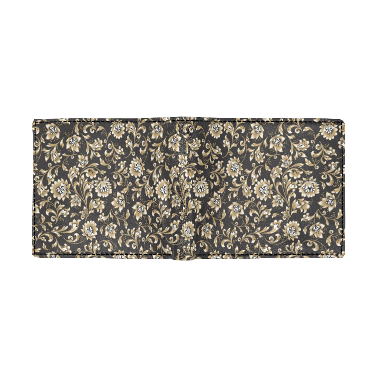 Brocade Pattern Print Design 03 Men's ID Card Wallet