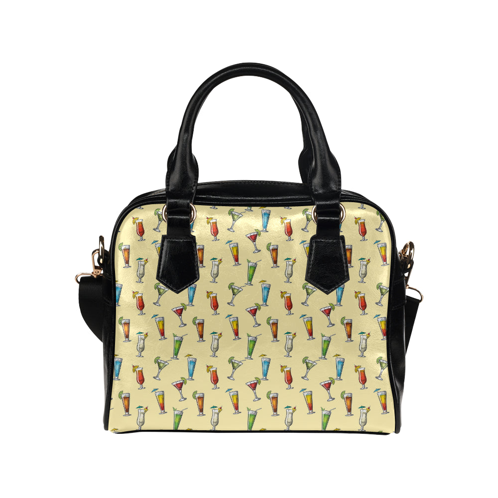 Cocktail Pattern Print Design 02 Shoulder Handbag