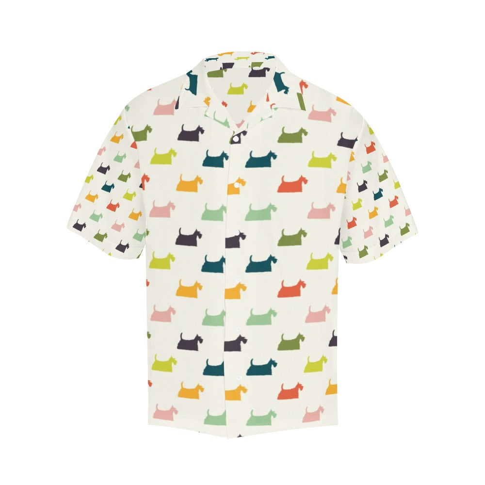 Scottish Terriers Print Design LKS305 Men's Hawaiian Shirt