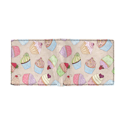 Cupcake Pattern Print Design CP06 Men's ID Card Wallet