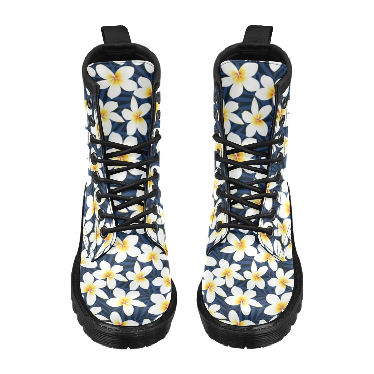 Plumeria Pattern Print Design PM026 Women's Boots