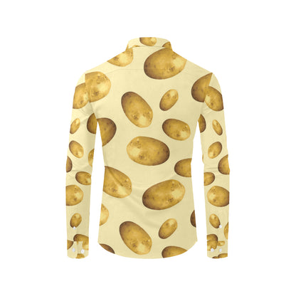 Potato Pattern Print Design A01 Men's Long Sleeve Shirt