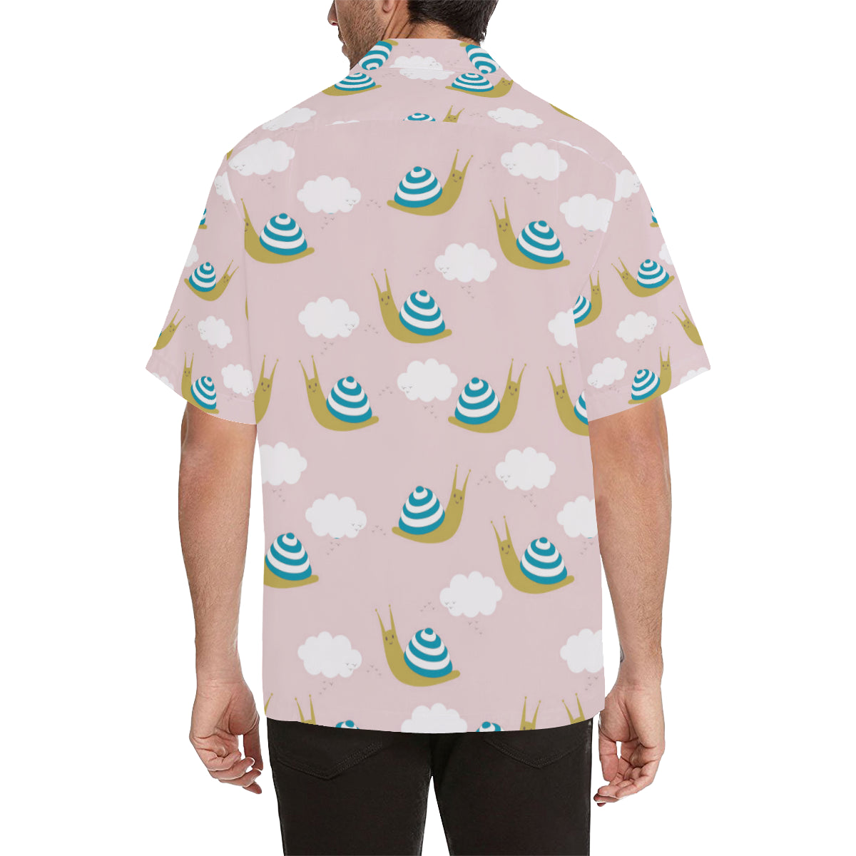 Snail Pattern Print Design 02 Men's Hawaiian Shirt