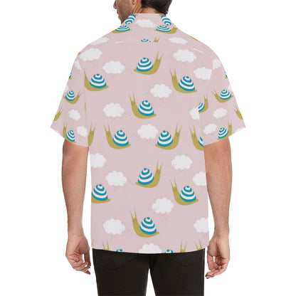 Snail Pattern Print Design 02 Men's Hawaiian Shirt