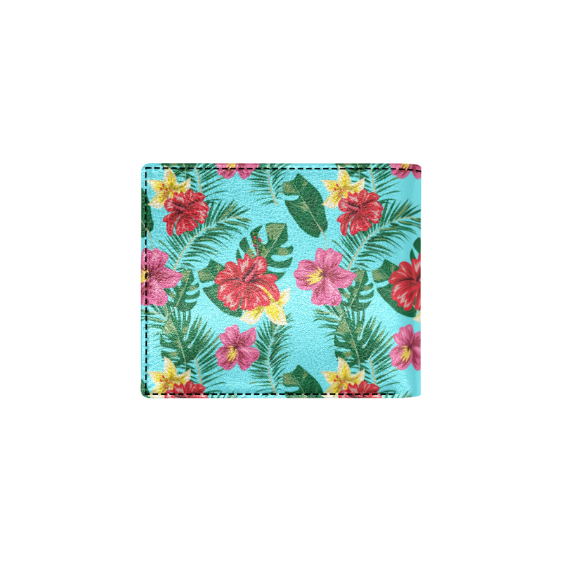 Hibiscus Hawaiian Flower Men's ID Card Wallet