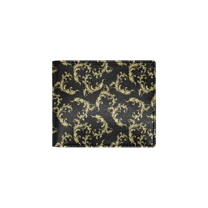 Baroque Golden Pattern Print Design 01 Men's ID Card Wallet