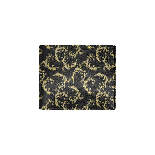 Baroque Golden Pattern Print Design 01 Men's ID Card Wallet