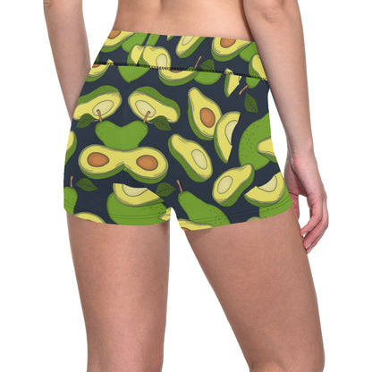 Avocado Pattern Print Design AC013 Yoga Shorts