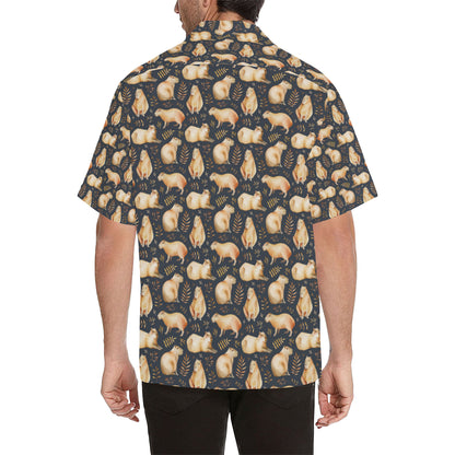 Capybara Pattern Print Design 02 Men's Hawaiian Shirt