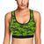 Green Kelly Camo Print Sports Bra