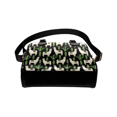 Llama Cactus Pattern Print Design 011 Shoulder Handbag