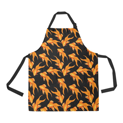 Goldfish Pattern Print Design 03 Apron with Pocket