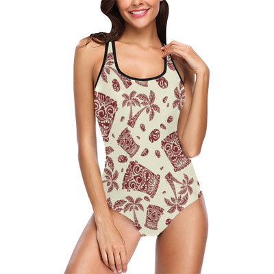 Tiki Tribal Symbol Palm Tree Women Swimsuit