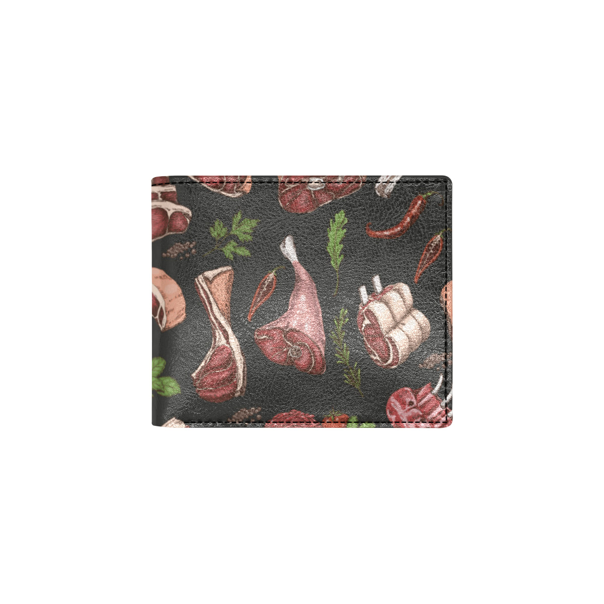 Meat Pattern Print Design 02 Men's ID Card Wallet
