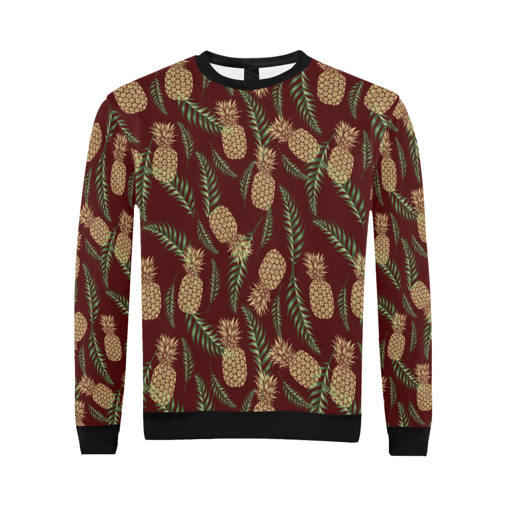 Pineapple Pattern Print Design PP013 Men Long Sleeve Sweatshirt
