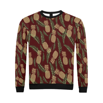 Pineapple Pattern Print Design PP013 Men Long Sleeve Sweatshirt