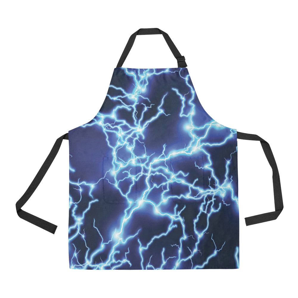 Lightning Thunder Pattern Print Design 04 Apron with Pocket