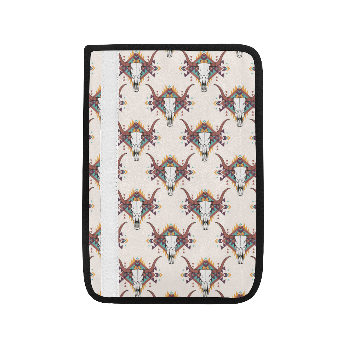 Buffalo Head Pattern Print Design 02 Car Seat Belt Cover