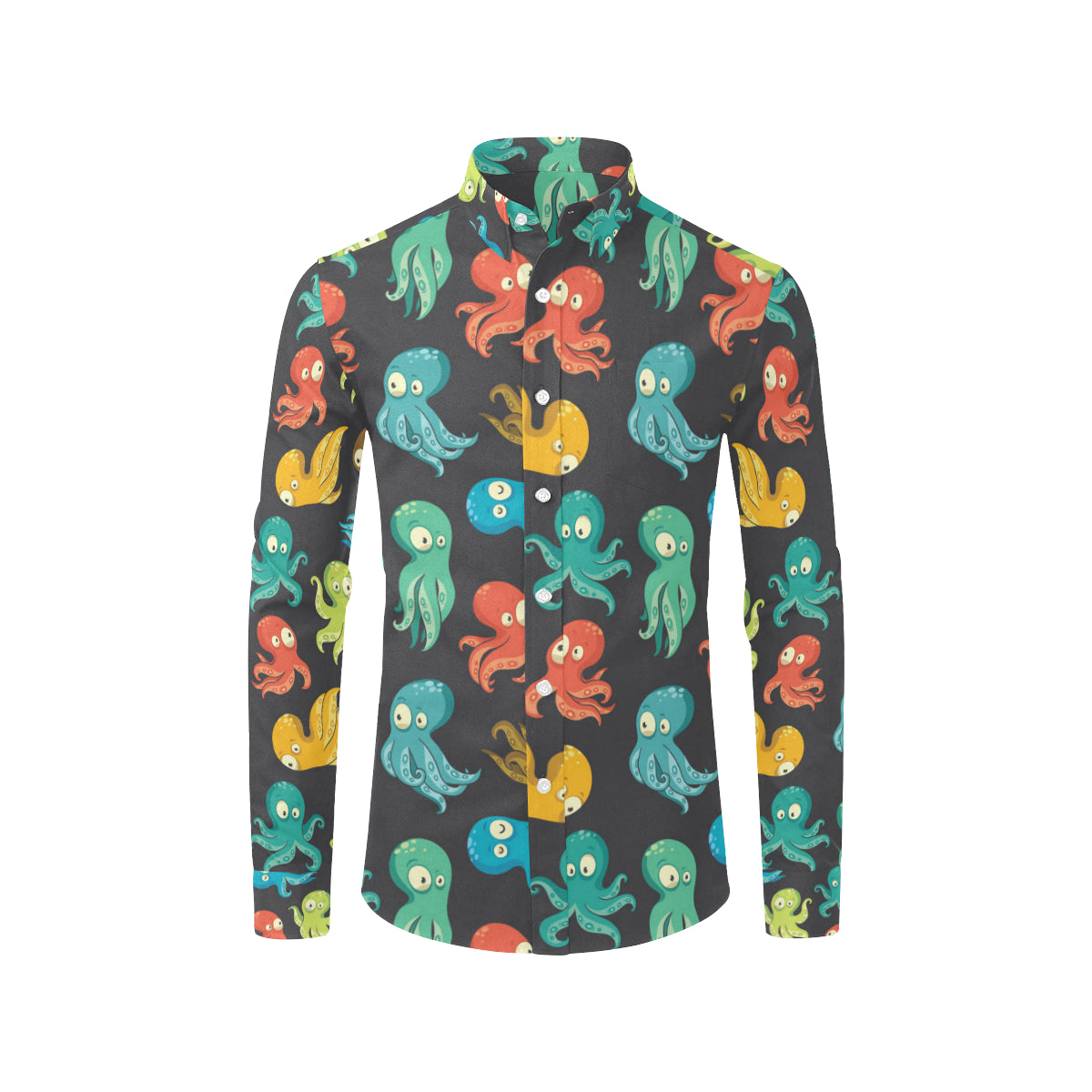 Octopus Pattern Print Design A01 Men's Long Sleeve Shirt