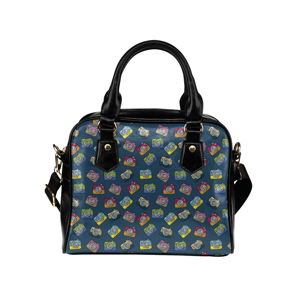 Camera Pattern Print Design 03 Shoulder Handbag