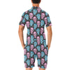 Day of the Dead Skull Print Pattern Men's Romper