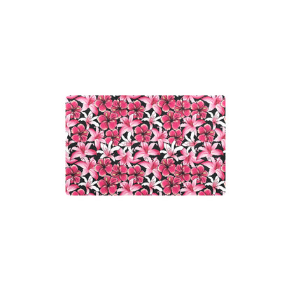 Flower Hawaiian Pink Red Hibiscus Print Kitchen Mat