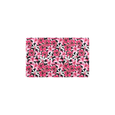 Flower Hawaiian Pink Red Hibiscus Print Kitchen Mat