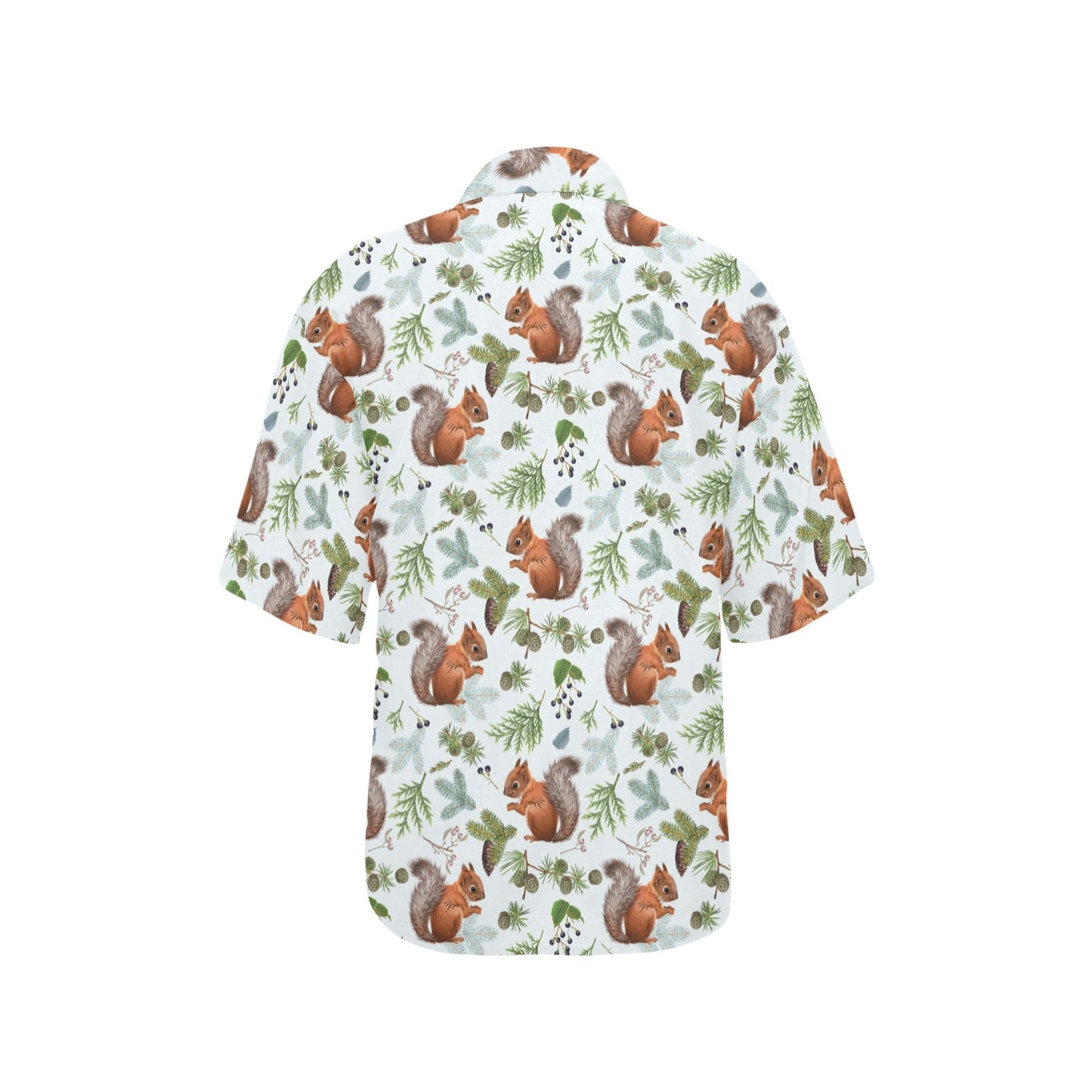 Squirrel Print Design LKS308 Women's Hawaiian Shirt