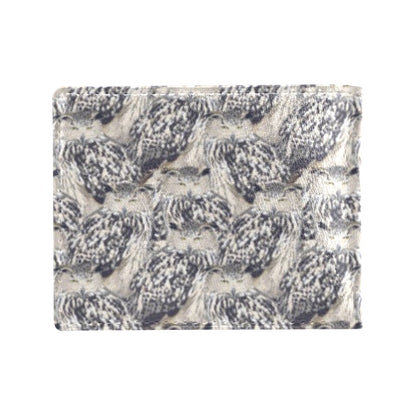 Owl Realistic Themed Design Print Men's ID Card Wallet