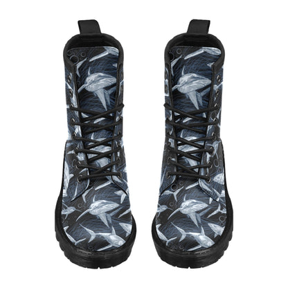 Shark Print Pattern Women's Boots