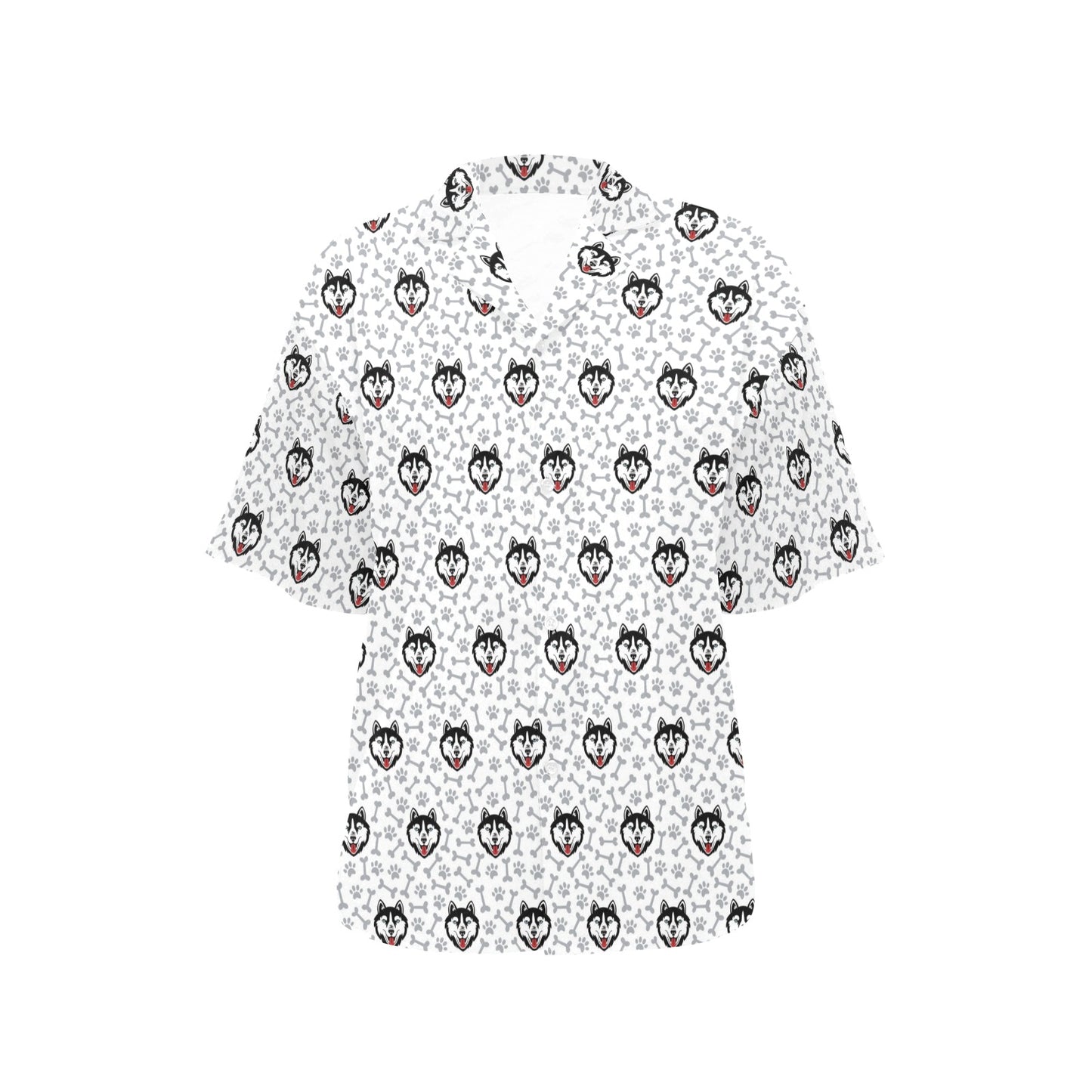 Siberian Huskies Print Design LKS305 Women's Hawaiian Shirt