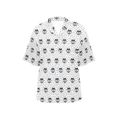 Siberian Huskies Print Design LKS305 Women's Hawaiian Shirt