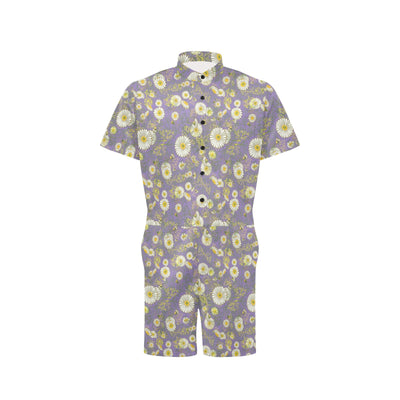 Daisy Pattern Print Design DS011 Men's Romper