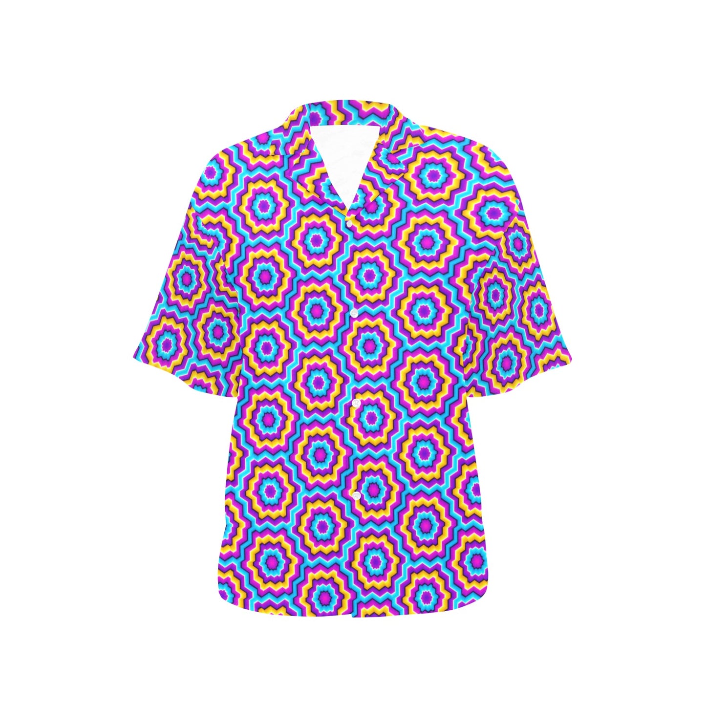 Optical illusion Techno Movement Women's Hawaiian Shirt