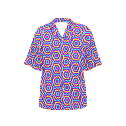 Optical illusion Techno Movement Women's Hawaiian Shirt