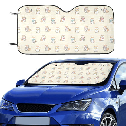 Shiba Inu Print Design LKS306 Car front Windshield Sun Shade