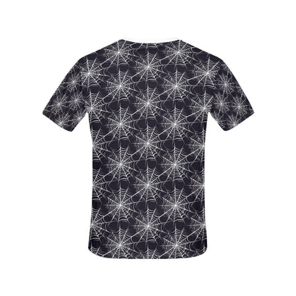 Spider Web Print Design LKS303 Women's  T-shirt