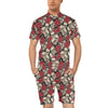 Skull And Roses Print Design LKS301 Men's Romper