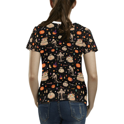 Mummy Halloween Print Design LKS303 Women's  T-shirt