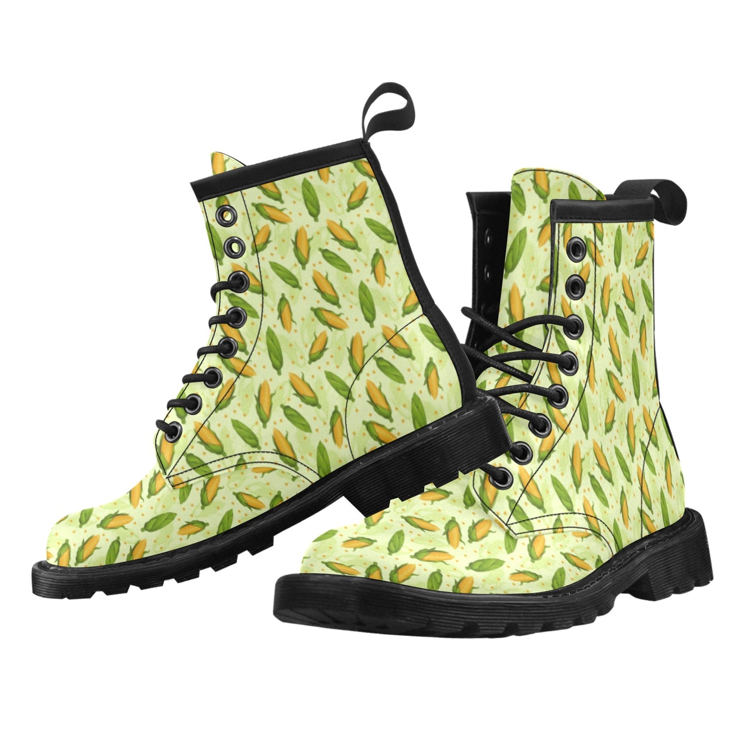 Agricultural Fresh Corn cob Print Pattern Women's Boots