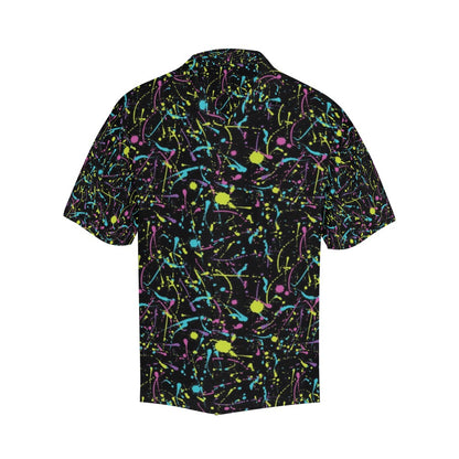 Splatter Multicolor Print Design LKS302 Men's Hawaiian Shirt